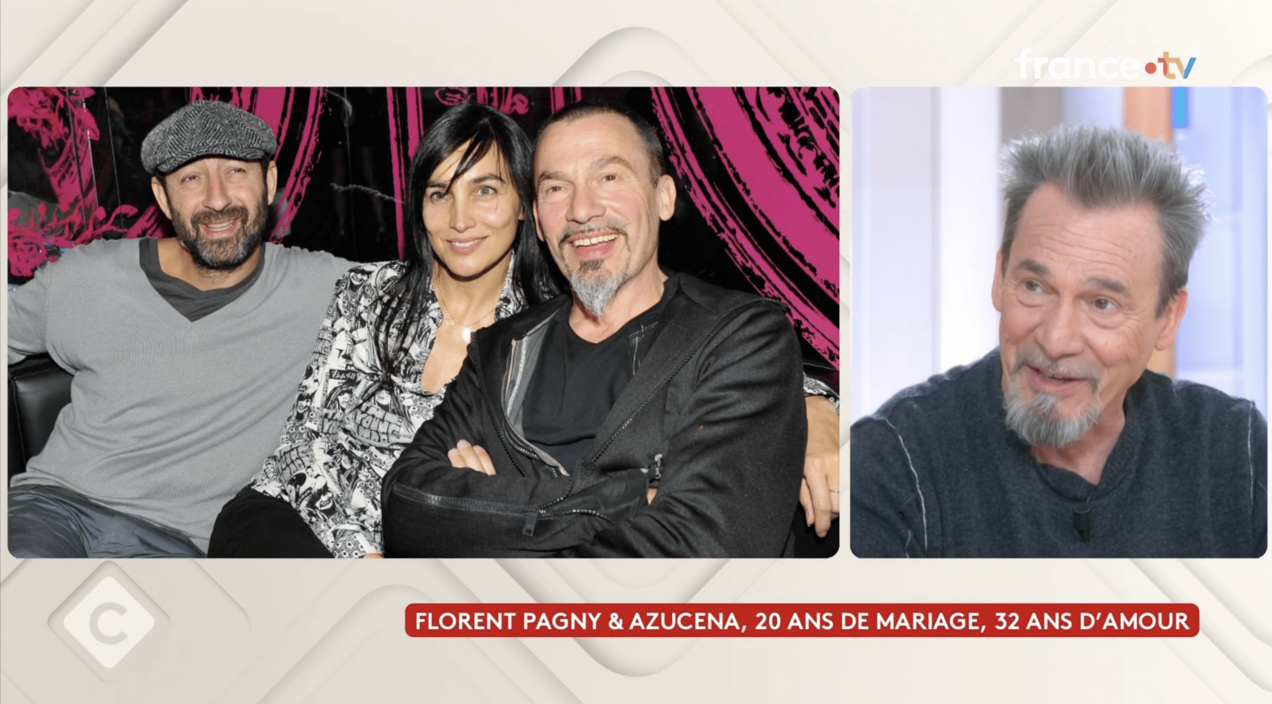"On terminera notre vie ensemble", Florent Pagny revient sur ses 33 ans d’amour avec Azucena et leur mariage célébré par Kad Merad