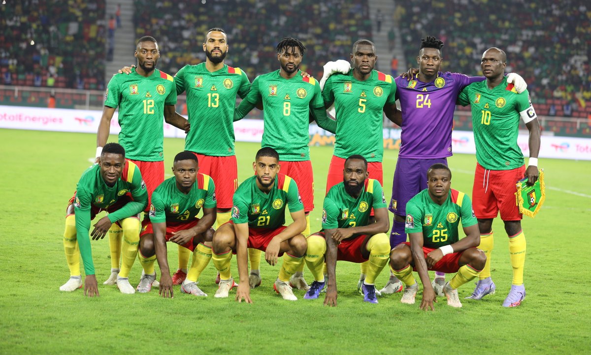 Le onze de départ des Lions Indomptables du Cameroun avant un match