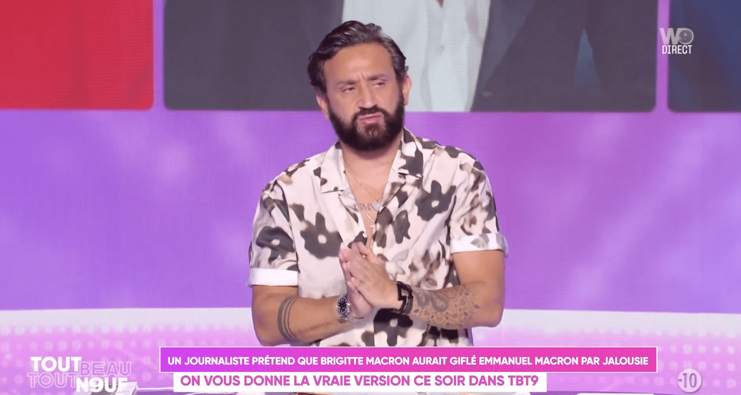 "Emmanuel Macron l'a taquinée tout le vol" : Cyril Hanouna apporte "tout son soutien" à Brigitte Macron et rétablit la vérité sur la gifle au Vietnam