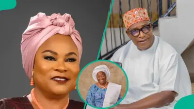 Sola Sobowale saluant Adebayo Salami et son épouse