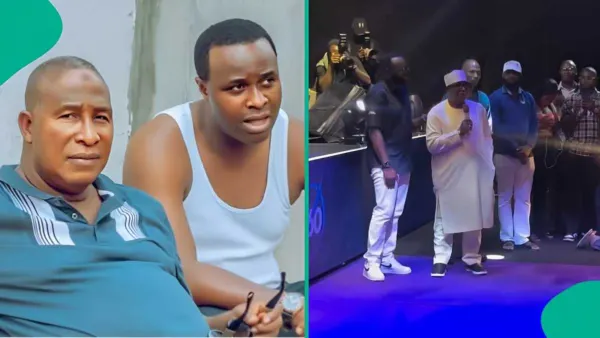 Femi Adebayo lors de l’inauguration de son studio à Lagos