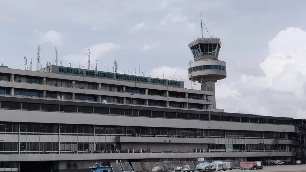 Vue d’archive du terminal international de l’aéroport Murtala-Muhammed à Lagos