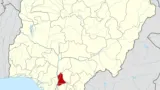 Carte du Nigeria avec l’État d’Anambra mis en évidence