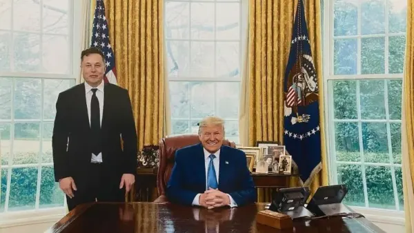 Donald Trump et Elon Musk dans le Bureau ovale