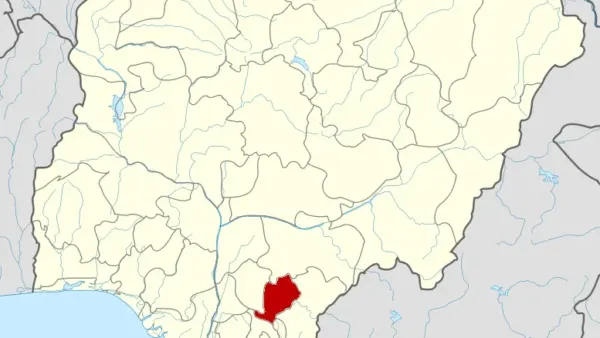 Carte du Nigeria avec l’État d’Ebonyi mis en évidence