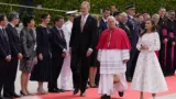 Felipe VI et la reine Letizia lors d’une réception officielle à Madrid en juin 2026