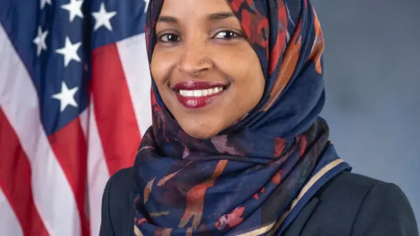 Portrait officiel d’Ilhan Omar en décembre 2018