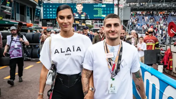 Jessica Aïdi et Marco Verratti lors d’une apparition publique à Monaco