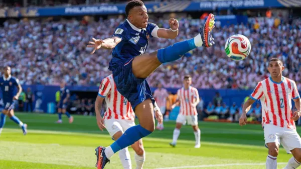 Kylian Mbappé avec l’équipe de France pendant la Coupe du monde 2026