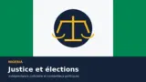 Balance de la justice aux couleurs du Nigeria