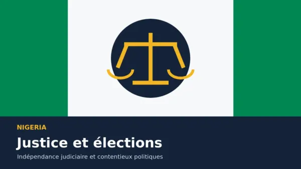 Balance de la justice aux couleurs du Nigeria