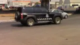 Véhicule de la police ghanéenne photographié à Accra en 2020